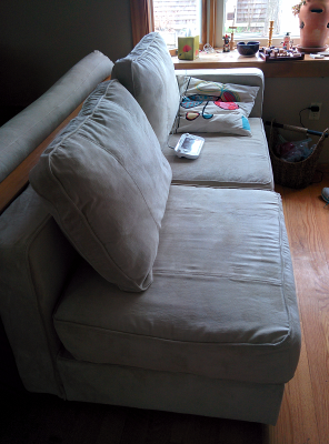 Sactional couch, assembled